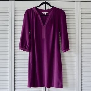 Trina Turk Size XS Balloon Sleeve V-Neck Mini Dress in Purple | Size XS